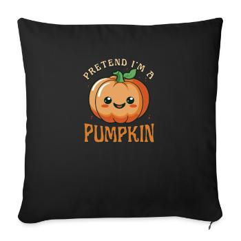 Citrouille paresseux Halloween Costume, faire semblant que je suis un - Housse de coussin décorative 45 x 45 cm - noir - Devant