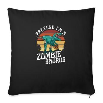 FAIRE COMME SI J’ÉTAIS UN ZOMBIE SAURUS Rex Halloween - Housse de coussin décorative 45 x 45 cm - noir - Devant