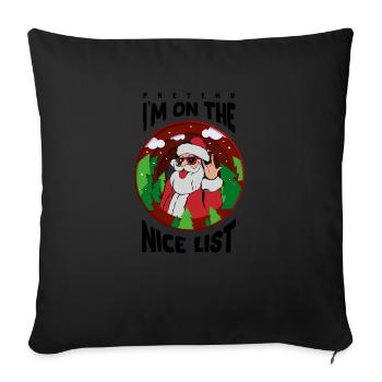 Père Noël Funny Rock - faire semblant d’être sur le - Housse de coussin décorative 45 x 45 cm - noir - Devant
