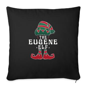 Eugene Elf Family Matching Group Christmas Mom - Sofa pillowcase 17,3'' x 17,3'' (45 x 45 cm) - black - Front