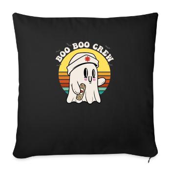 Boo Boo Crew Nurse Halloween - Groovy Funny - Sofa pillowcase 17,3'' x 17,3'' (45 x 45 cm) - black - Front