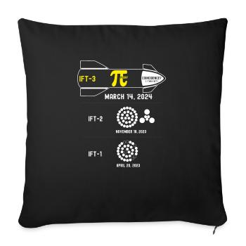 Dritter Flugtest am Pi Tag 3.14! Koinzidenz? Ich - Sofakissenbezug 45 x 45 cm - Schwarz - Vorne