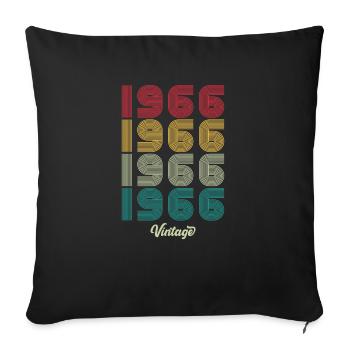 58 Jahre alter Jahrgang 1966 Limitierte Auflage 58. - Sofakissenbezug 45 x 45 cm - Schwarz - Vorne