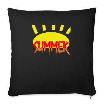 Summer Sommer - Sofa pillowcase 17,3'' x 17,3'' (45 x 45 cm) - black - Front