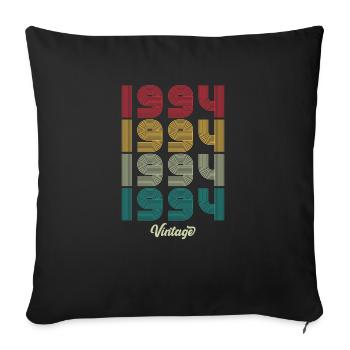30 Years Old Vintage 1994 Limited Edition 30th - Sofa pillowcase 17,3'' x 17,3'' (45 x 45 cm) - black - Front