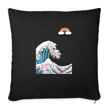Osez être vous-même - Couleurs trans LGBT dans le - Housse de coussin décorative 45 x 45 cm - noir - Devant