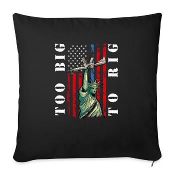 Trop gros pour truquer 2024  dit  24 - Housse de coussin décorative 45 x 45 cm - noir - Devant