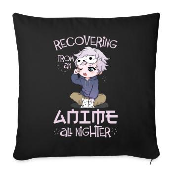 Anime Comic Japan Anime Drawing - Sofa pillowcase 17,3'' x 17,3'' (45 x 45 cm) - black - Front