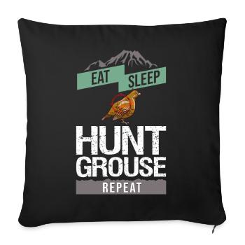 Collared Chicken Bird Grouse Hunting Chicken Hunter - Sofa pillowcase 17,3'' x 17,3'' (45 x 45 cm) - black - Front