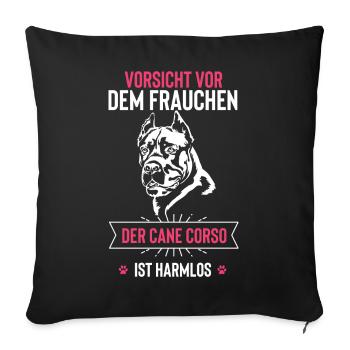 Cane Corso - Sofakissenbezug 45 x 45 cm - Schwarz - Vorne