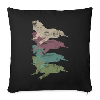 Retro Lizard Lizard - Sofa pillowcase 17,3'' x 17,3'' (45 x 45 cm) - black - Front