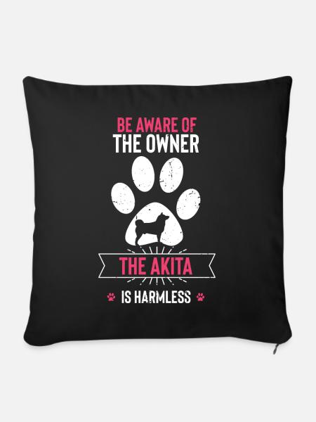Akita - Sofakissenbezug 45 x 45 cm - Schwarz