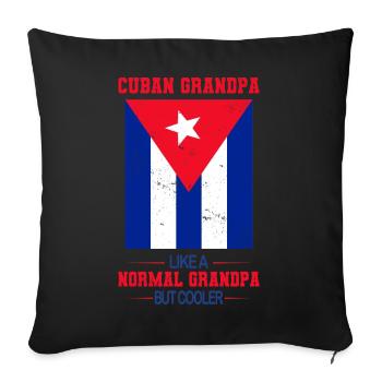 Cuba - Sofa pillowcase 17,3'' x 17,3'' (45 x 45 cm) - black - Front