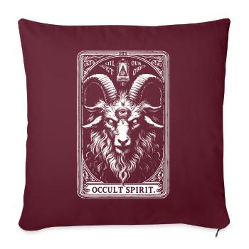 Baphomet Occult Spirit - Sofa pillowcase 17,3'' x 17,3'' (45 x 45 cm) - burgundy - Front