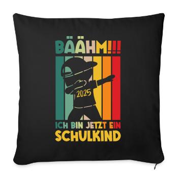 Bäähm Schulkind 2025 - Sofakissenbezug 45 x 45 cm - Schwarz - Vorne