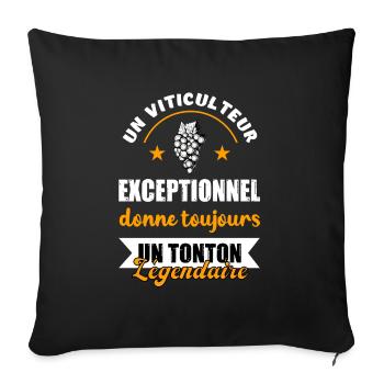 Un viticulteur exceptionnel donne toujours - Housse de coussin décorative 45 x 45 cm - noir - Devant