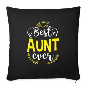 Auntie Aunt B.A.E. Best Aunt Ever Birthday Gift - Sofa pillowcase 17,3'' x 17,3'' (45 x 45 cm) - black - Front