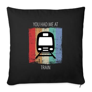 Train Railway Railroad Worker Trains Train Driver - Sofa pillowcase 17,3'' x 17,3'' (45 x 45 cm) - black - Front