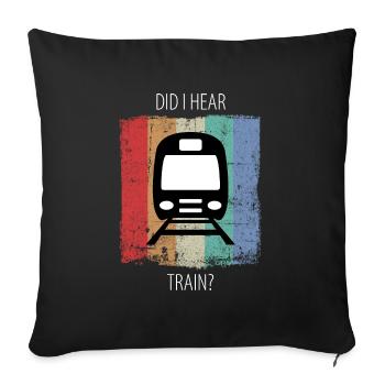 Train Railway Railroad Worker Trains Train Driver - Sofa pillowcase 17,3'' x 17,3'' (45 x 45 cm) - black - Front