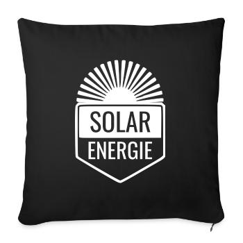 SOLARENERGIE - Sofakissenbezug 45 x 45 cm - Schwarz - Vorne