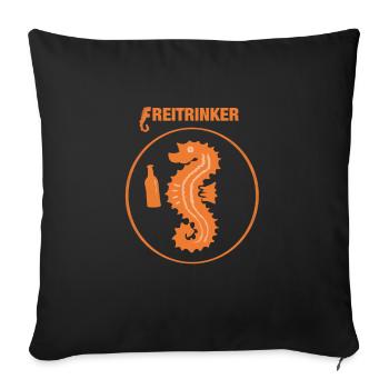 Freitrinker - Sofakissenbezug 45 x 45 cm - Schwarz - Vorne