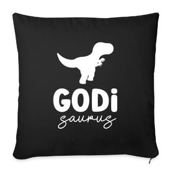Godi Saurus zur Godi befördert Patentante Österrei - Sofakissenbezug 45 x 45 cm - Schwarz - Vorne