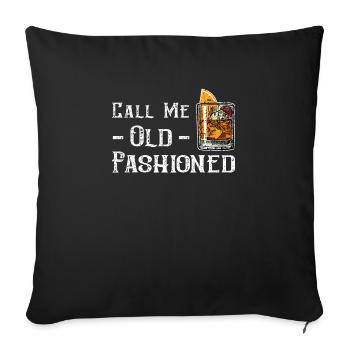 Call Me Old Fashioned - Sofakissenbezug 45 x 45 cm - Schwarz - Vorne