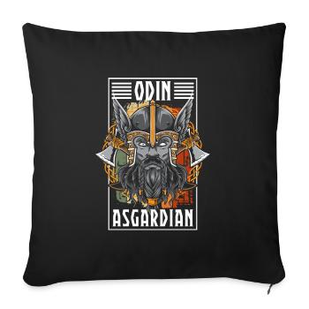 Viking Lightning Mjolnir - Housse de coussin décorative 45 x 45 cm - noir - Devant