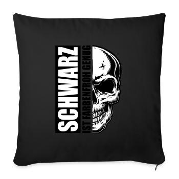 Black Colorful enough | Colors can be changed - Sofa pillowcase 17,3'' x 17,3'' (45 x 45 cm) - black - Front