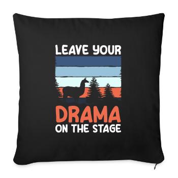 Theater Acting Director Broadway - Sofa pillowcase 17,3'' x 17,3'' (45 x 45 cm) - black - Front