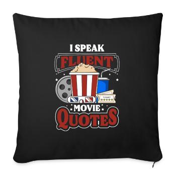 Movie lover screen Staff Hollywood - Sofa pillowcase 17,3'' x 17,3'' (45 x 45 cm) - black - Front