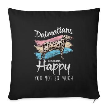 Dog breed paws points animal lover - Sofa pillowcase 17,3'' x 17,3'' (45 x 45 cm) - black - Front