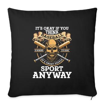 Baseball Bats Game Softball Hobby - Sofa pillowcase 17,3'' x 17,3'' (45 x 45 cm) - black - Front