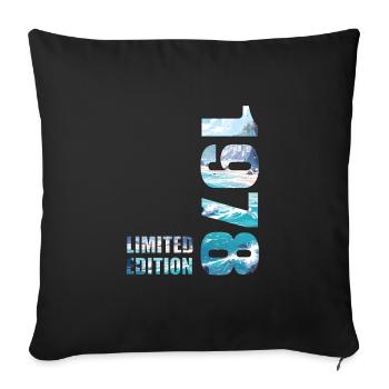 1978. Idée d’anniversaire T-Shirt en édition limitée - Housse de coussin décorative 45 x 45 cm - noir - Devant