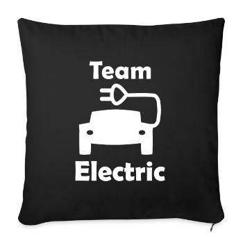 Team Electric - Sofakissenbezug 45 x 45 cm - Schwarz - Vorne