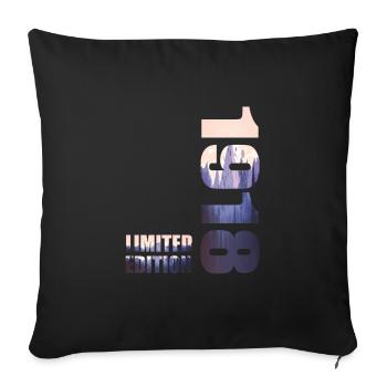 1918. Limited Edition T-Shirt Geburtstags Idee - Sofakissenbezug 45 x 45 cm - Schwarz - Vorne