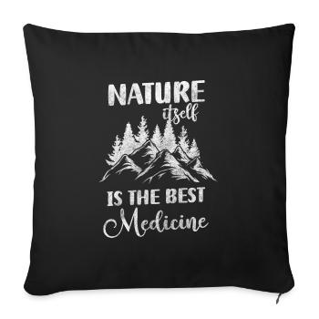 tree hiking environmental protection forester - Sofa pillowcase 17,3'' x 17,3'' (45 x 45 cm) - black - Front