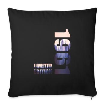 1961. Limited Edition T-Shirt Birthday Idea - Sofa pillowcase 17,3'' x 17,3'' (45 x 45 cm) - black - Front