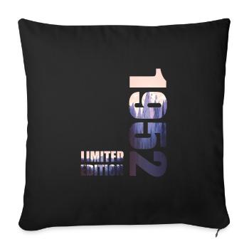 1952. Limited Edition T-Shirt Birthday Idea - Sofa pillowcase 17,3'' x 17,3'' (45 x 45 cm) - black - Front
