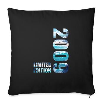 2009 Limited Edition T-Shirt Birthday Idea - Sofa pillowcase 17,3'' x 17,3'' (45 x 45 cm) - black - Front