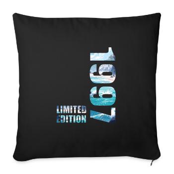 1997 Limited Edition T-Shirt Birthday Idea - Sofa pillowcase 17,3'' x 17,3'' (45 x 45 cm) - black - Front