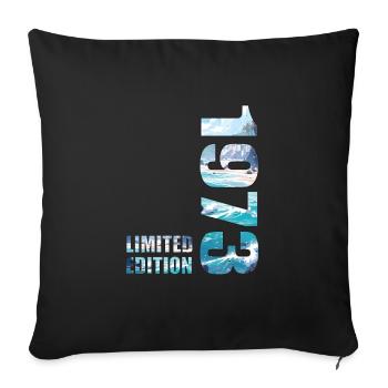 1973 Limited Edition T-Shirt Birthday Idea - Sofa pillowcase 17,3'' x 17,3'' (45 x 45 cm) - black - Front