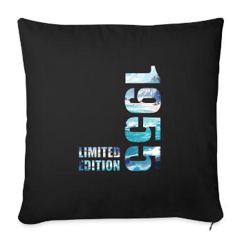 1955 Idée d’anniversaire de t-shirt en édition limitée - Housse de coussin décorative 45 x 45 cm - noir - Devant