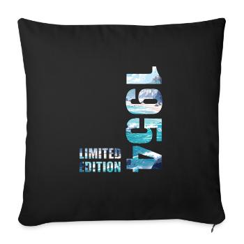 Idée d’anniversaire de t-shirt en édition limitée de 1954 - Housse de coussin décorative 45 x 45 cm - noir - Devant