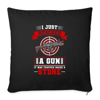 Schützenverein Waffen Schützenkönig - Sofa pillowcase 17,3'' x 17,3'' (45 x 45 cm) - black - Front