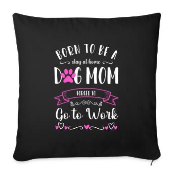 Dog Paw Dog School - Sofa pillowcase 17,3'' x 17,3'' (45 x 45 cm) - black - Front
