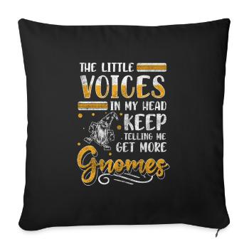 Dwarf Garden - Sofa pillowcase 17,3'' x 17,3'' (45 x 45 cm) - black - Front