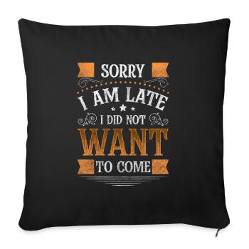 Party, Funny, Community - Sofa pillowcase 17,3'' x 17,3'' (45 x 45 cm) - black - Front
