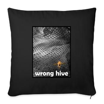 Mauvaise ruche - Housse de coussin décorative 45 x 45 cm - noir - Devant