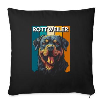 Fighting Dog Danger Guard Dog Service Dog - Sofa pillowcase 17,3'' x 17,3'' (45 x 45 cm) - black - Front
